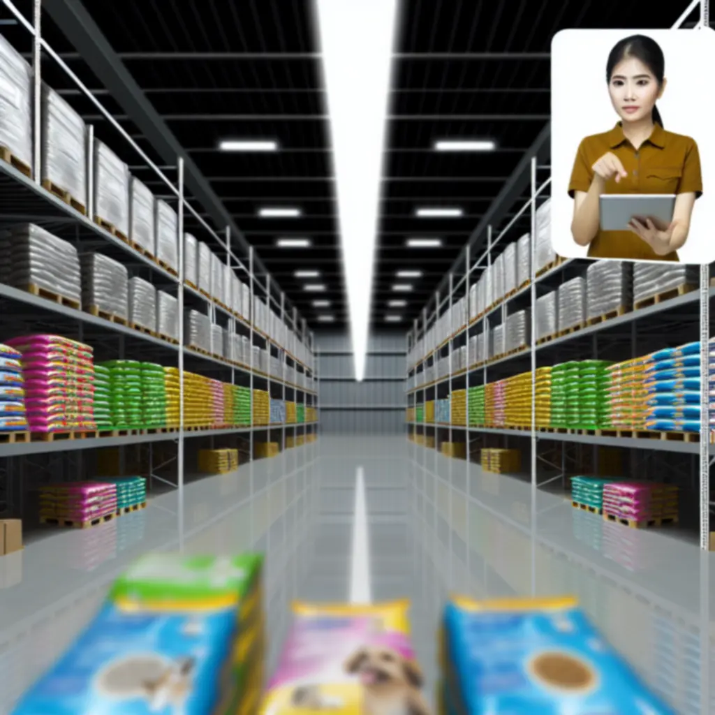 Modern raktárépület belseje